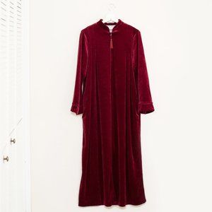 Cinema Etoile Vintage Velvet Zip Front Robe M